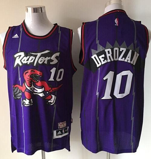 Raptors #10 DeMar DeRozan Purple Throwback Youth Stitched NBA Jersey