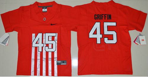 Buckeyes #45 Archie Griffin Red Alternate Elite Stitched Youth NCAA Jersey