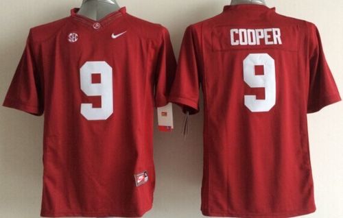Crimson Tide #9 Amari Cooper Red SEC Patch Stitched Youth NCAA Jersey