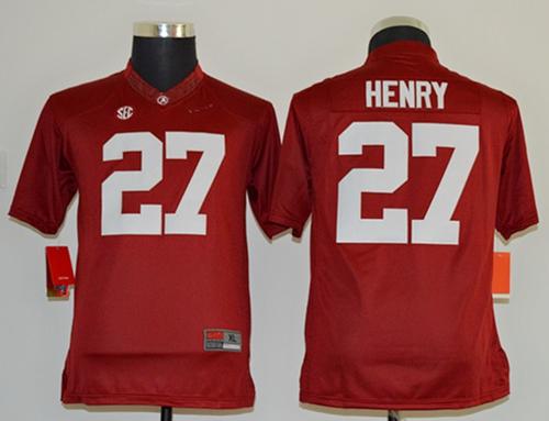 Crimson Tide #27 Derrick Henry Red Stitched Youth NCAA Jersey