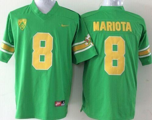 Ducks #8 Marcus Mariota Green 1994 Throwback Stitched Youth NCAA Jersey