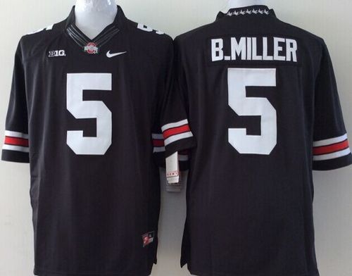 Buckeyes #5 Braxton Miller Black Stitched Youth NCAA Jersey