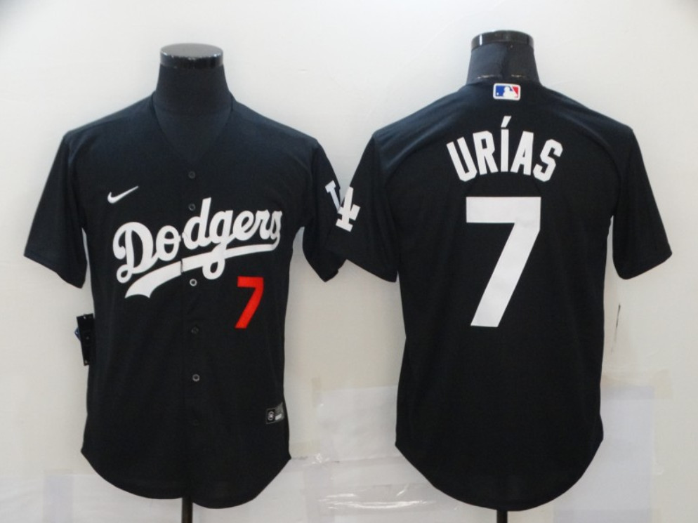 Youth Los Angeles Dodgers #7 Julio Urias Black Stitched Jersey