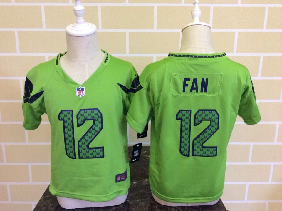 Toddler Nike Seattle Seahawks #12 Fan Green Stitched NFL Jersey