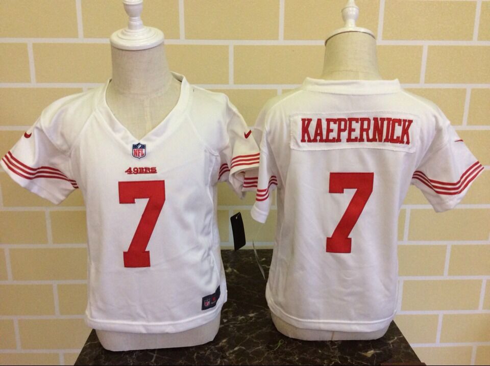 Toddler Nike San Francisco 49ers #7 Colin Kaepernick White Stitched NFL Jersey