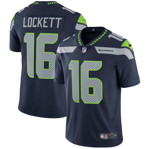 Youth Seattle Seahawks #16 Tyler Lockett Navy Vapor Untouchable Limited Stitched NFL Jersey