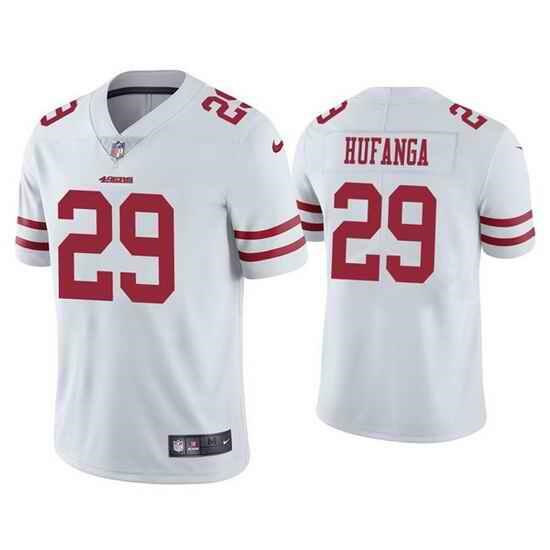 Youth NFL San Francisco 49ers #29 Talanoa Hufanga White Vapor Untouchable Limited Stitched Jersey