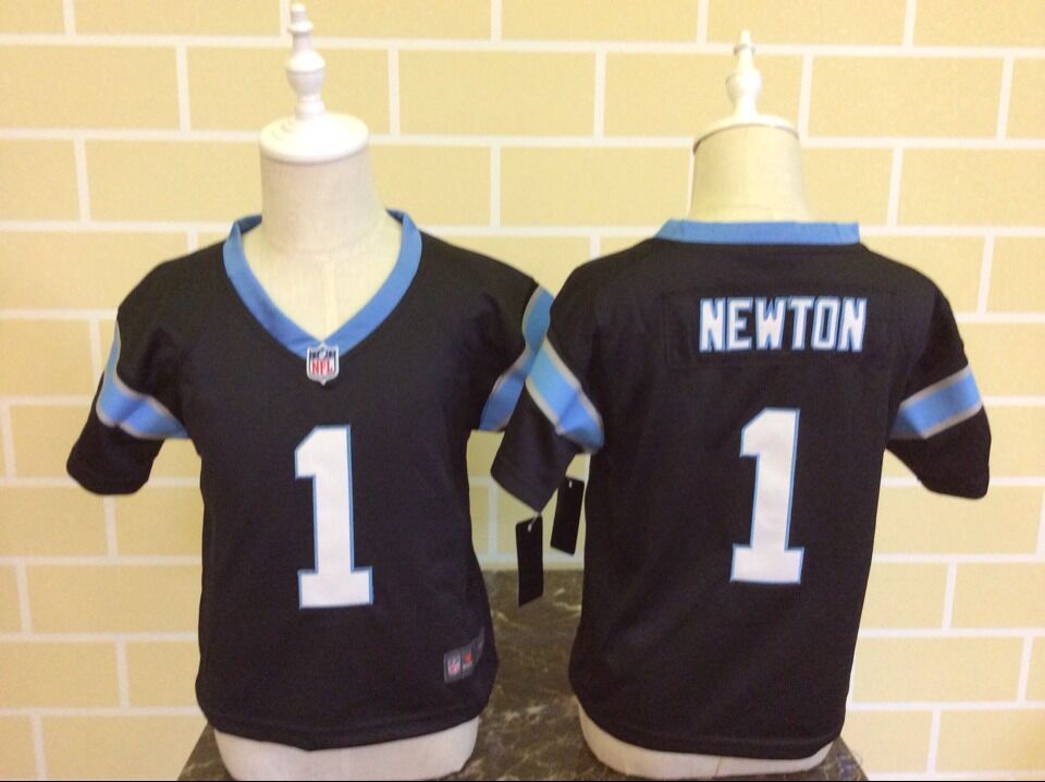 Toddler Nike Carolina Panthers #1 Cam Newton Black Stitched NFL Jersey