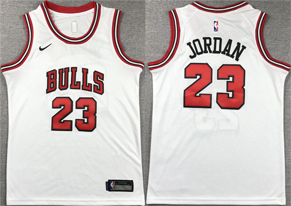Youth Chicago Bulls #23 Michael Jordan White Stitched Basketball Jersey