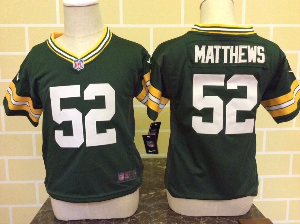 Toddler Nike Green Bay Packers #52 Clay Matthews Green Stitched NFL Jersey