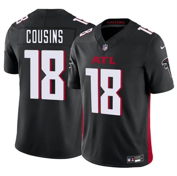 Youth Atlanta Falcons #18 Kirk Cousins Black 2023 F.U.S.E. Vapor Untouchable Limited Stitched Jersey