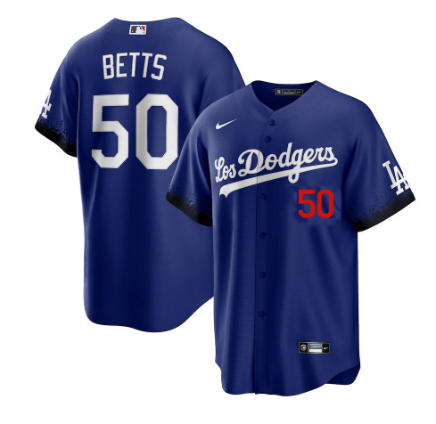 Youth Los Angeles Dodgers #50 Mookie Betts 2021 Royal City Connect Cool Base Stitched Baseball Jersey