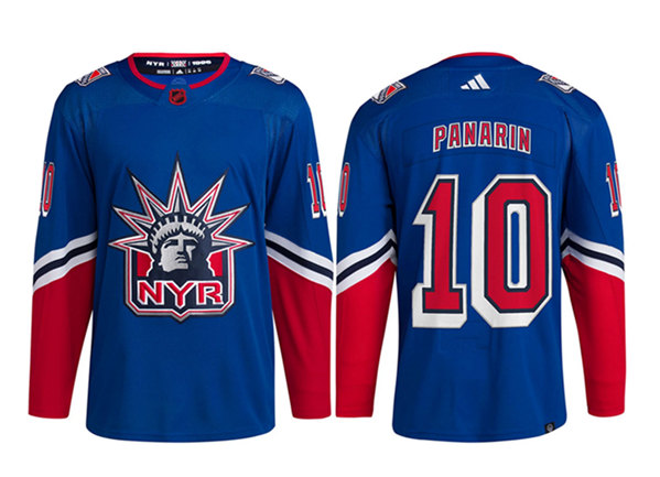 Youth New York Rangers #10 Artemi Panarin Blue 2022 Reverse Retro Stitched Jersey