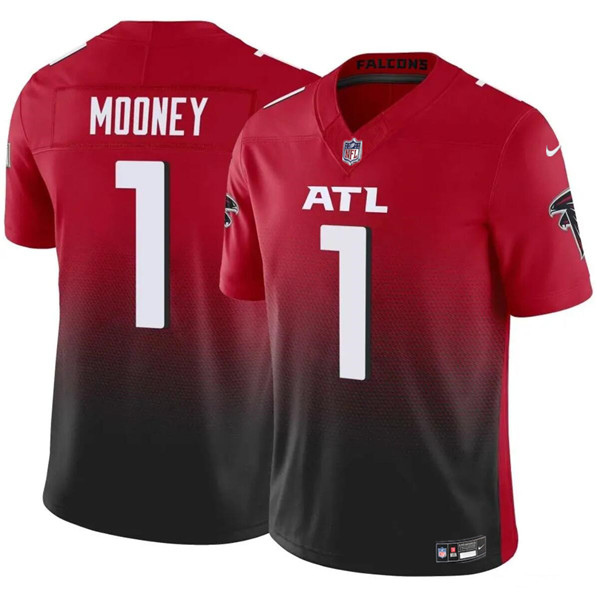 Youth Atlanta Falcons #1 Darnell Mooney Red/Black 2024 F.U.S.E. Vapor Untouchable Limited Stitched Jersey