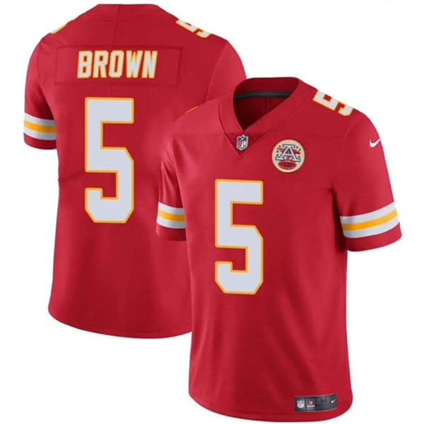 Youth Kansas City Chiefs #5 Hollywood Brown Red Vapor Untouchable Limited Football Stitched Jersey