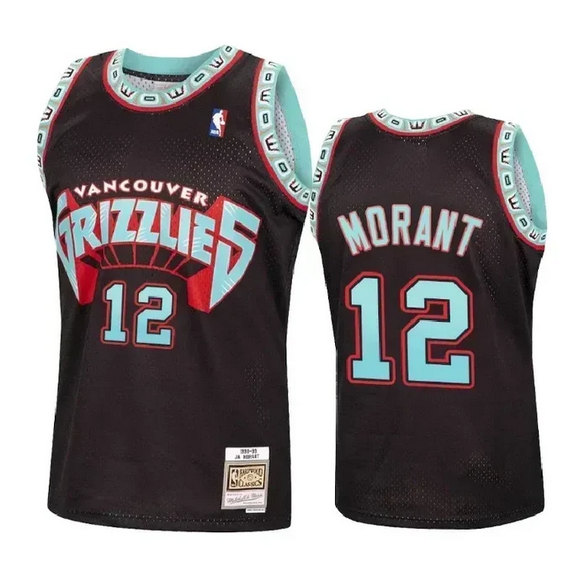 Youth Memphis Grizzlies #12 Ja Morant Black Swingman Stitched Jersey