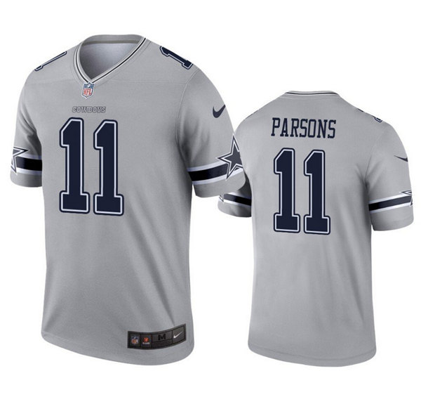 Youth Dallas Cowboys #11 Micah Parsons Gray Stitched Jersey