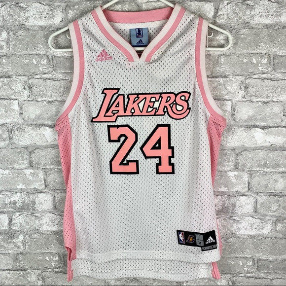 Toddler Los Angeles Lakers #24 Kobe Bryant Pink Stitched Basketball Jersey