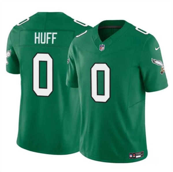 Youth Philadelphia Eagles #0 Bryce Huff Kelly Green 2023 F.U.S.E. Vapor Untouchable Throwback Football Stitched Jersey