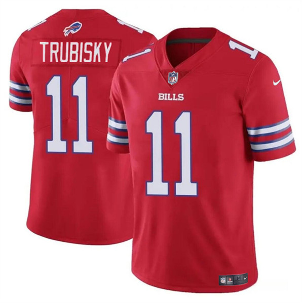 Youth Buffalo Bills #11 Mitch Trubisky Red Vapor Untouchable Limited Football Stitched Jersey
