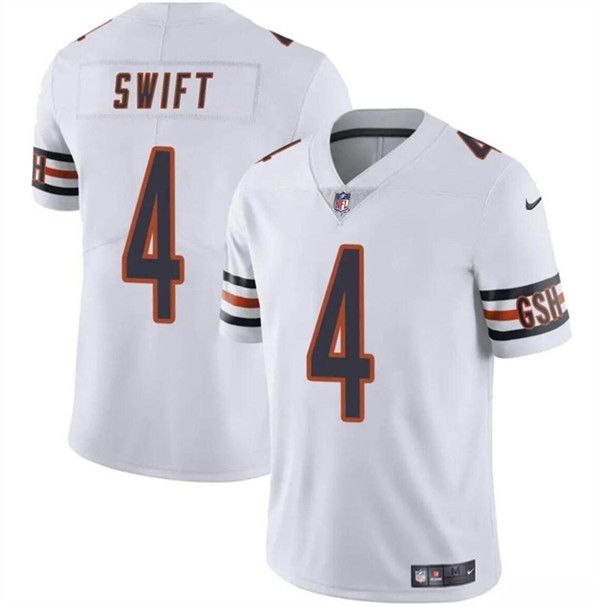 Youth Chicago Bears #4 D’Andre Swift White Vapor Football Stitched Jersey