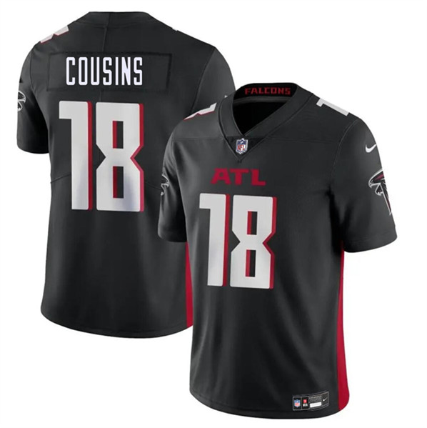 Youth Atlanta Falcons #18 Kirk Cousins Black Vapor Untouchable Limited Stitched Jersey