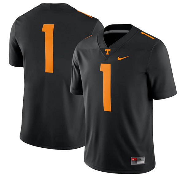 Youth Tennessee Volunteers #1 Black Football Stitched Jersey