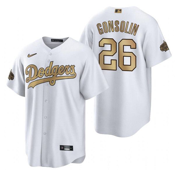 Youth Los Angeles Dodgers #26 Tony Gonsolin 2022 All-Star White Cool Base Stitched Jersey