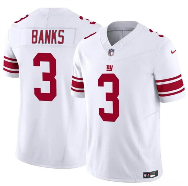 Youth New York Giants #3 Deonte Banks White 2023 F.U.S.E. Vapor Stitched Jersey