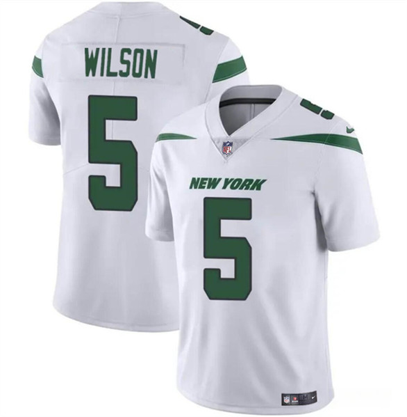 Youth New York Jets #5 Garrett Wilson White Vapor Untouchable Limited Stitched Jersey