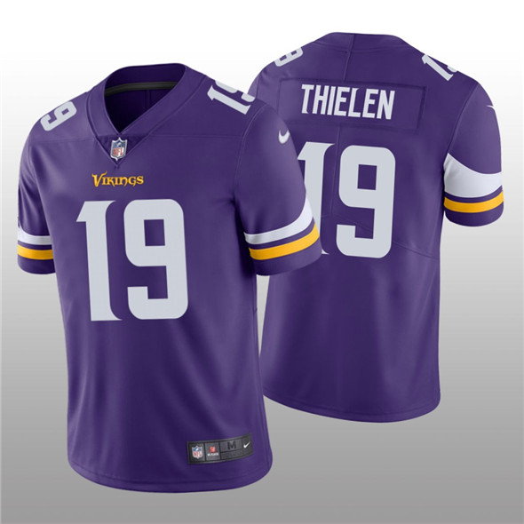 Youth Minnesota Vikings #19 Adam Thielen Purple Vapor Untouchable Limited Stitched Jersey
