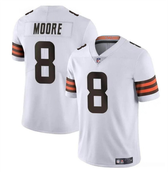 Youth Cleveland Browns #8 Elijah Moore White Vapor Limited Stitched Jersey