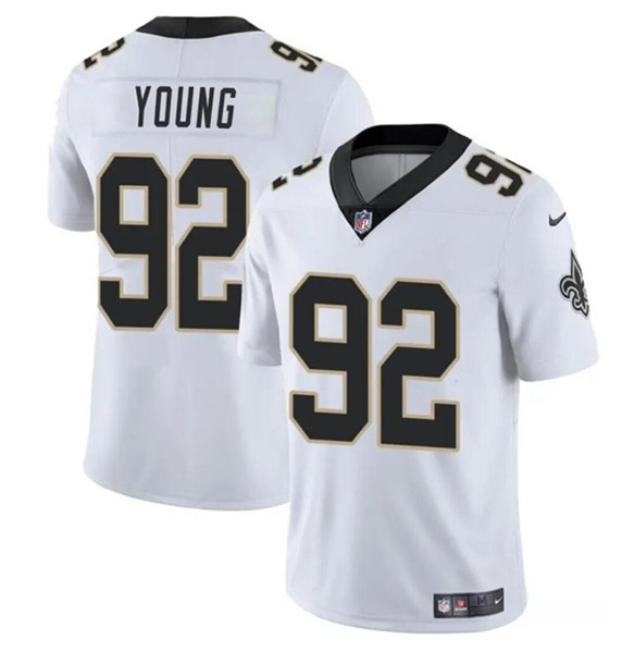 Youth New Orleans Saints #92 Chase Young White Vapor Limited Football Stitched Jersey