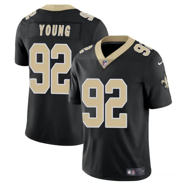 Youth New Orleans Saints #92 Chase Young Black Vapor Limited Football Stitched Jersey
