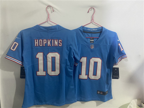Youth Tennessee Titans #10 DeAndre Hopkins Blue Throwback Vapor Limited Football Stitched Jersey