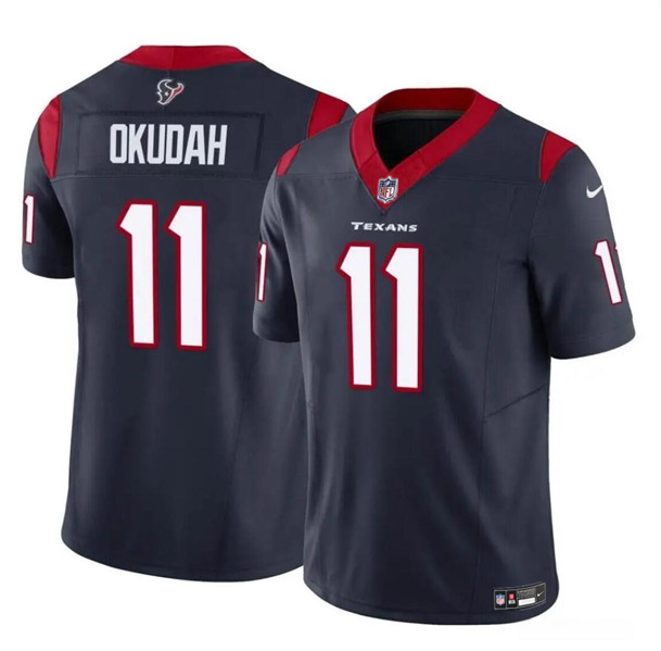 Youth Houston Texans #11 Jeff Okudah Navy 2024 F.U.S.E. Vapor Untouchable Limited Football Stitched Jersey