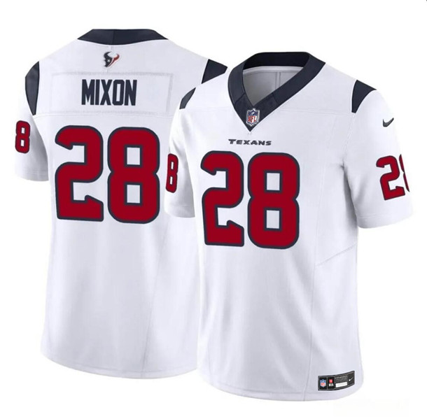 Youth Houston Texans #28 Joe Mixon White 2024 F.U.S.E. Vapor Untouchable Limited Football Stitched Jersey