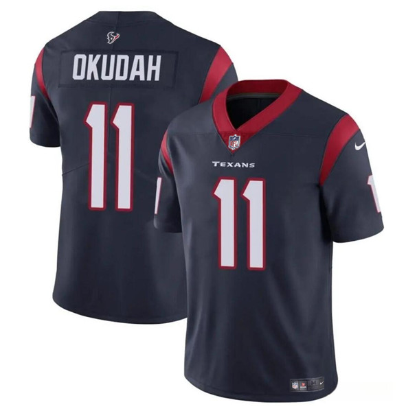 Youth Houston Texans #11 Jeff Okudah Navy Vapor Untouchable Limited Football Stitched Jersey