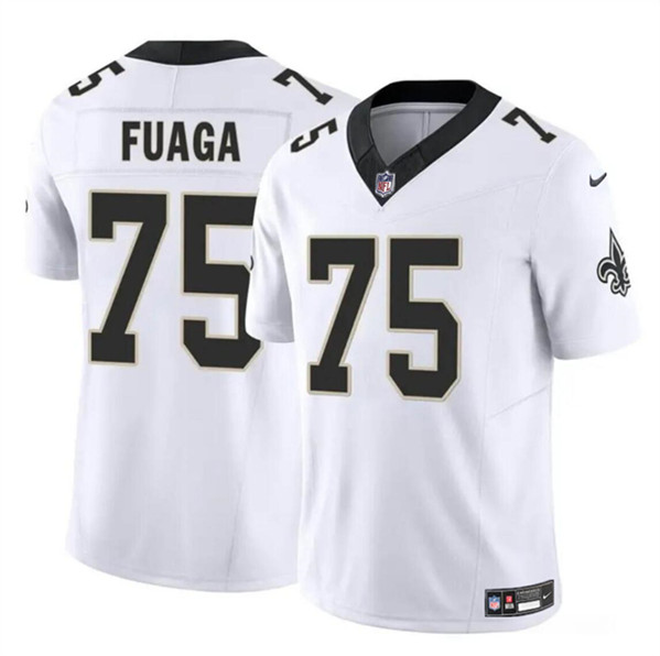 Youth New Orleans Saints #75 Taliese Fuaga White 2024 Draft F.U.S.E. Vapor Limited Football Stitched Jersey