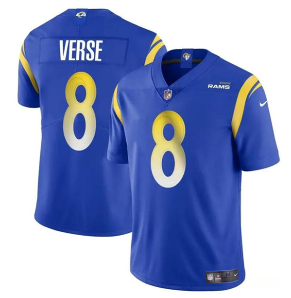 Youth Los Angeles Rams #8 Jared Verse Blue 2024 Draft Vapor Untouchable Football Stitched Jersey