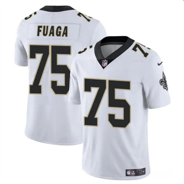 Youth New Orleans Saints #75 Taliese Fuaga White 2024 Draft Vapor Limited Football Stitched Jersey