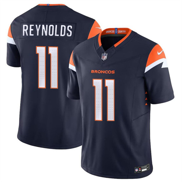 Youth Denver Broncos #11 Josh Reynolds Navy 2024 F.U.S.E Vapor Untouchable Limited Stitched Jersey