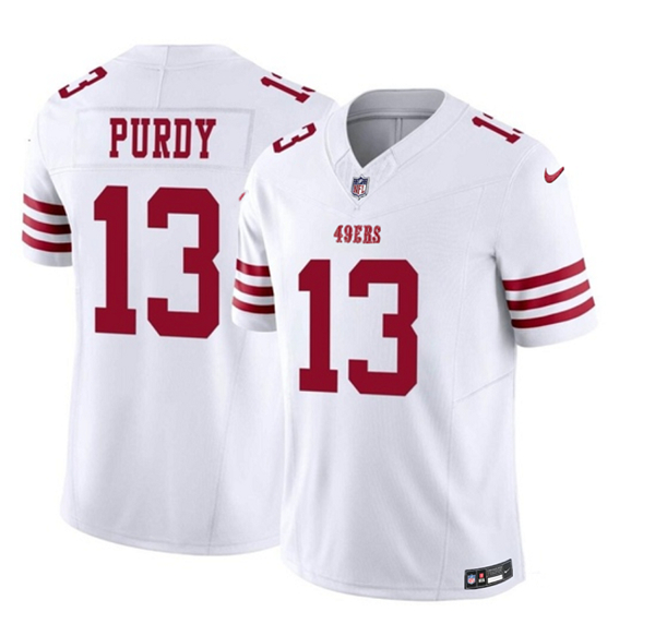 Youth San Francisco 49ers #13 Brock Purdy White 2023 F.U.S.E. Vapor Untouchable Limited Football Stitched Jersey