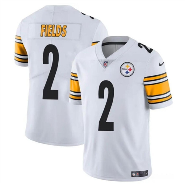 Youth Pittsburgh Steelers #2 Justin Fields White Vapor Untouchable Limited Football Stitched Jersey