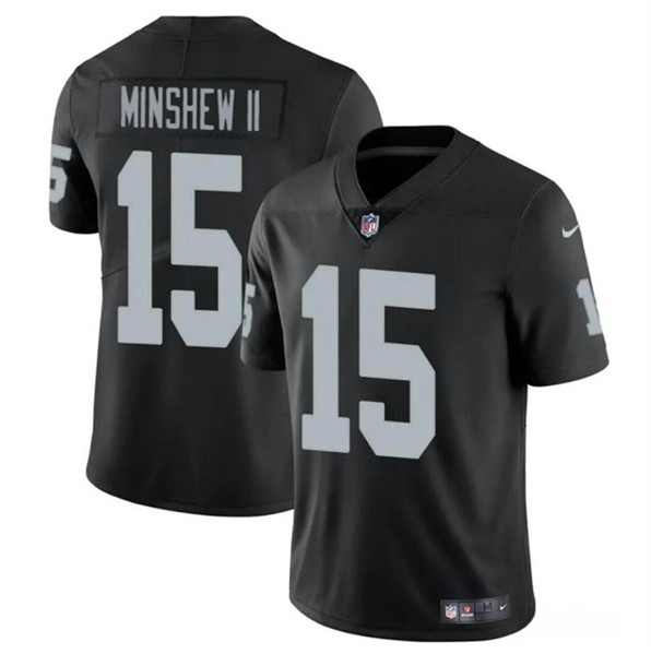 Youth Las Vegas Raiders #15 Gardner Minshew II Black Vapor Untouchable Football Stitched Jersey