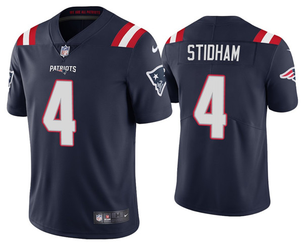 Youth New England Patriots #4 Jarrett Stidham Navy Vapor Untouchable Stitched Jersey