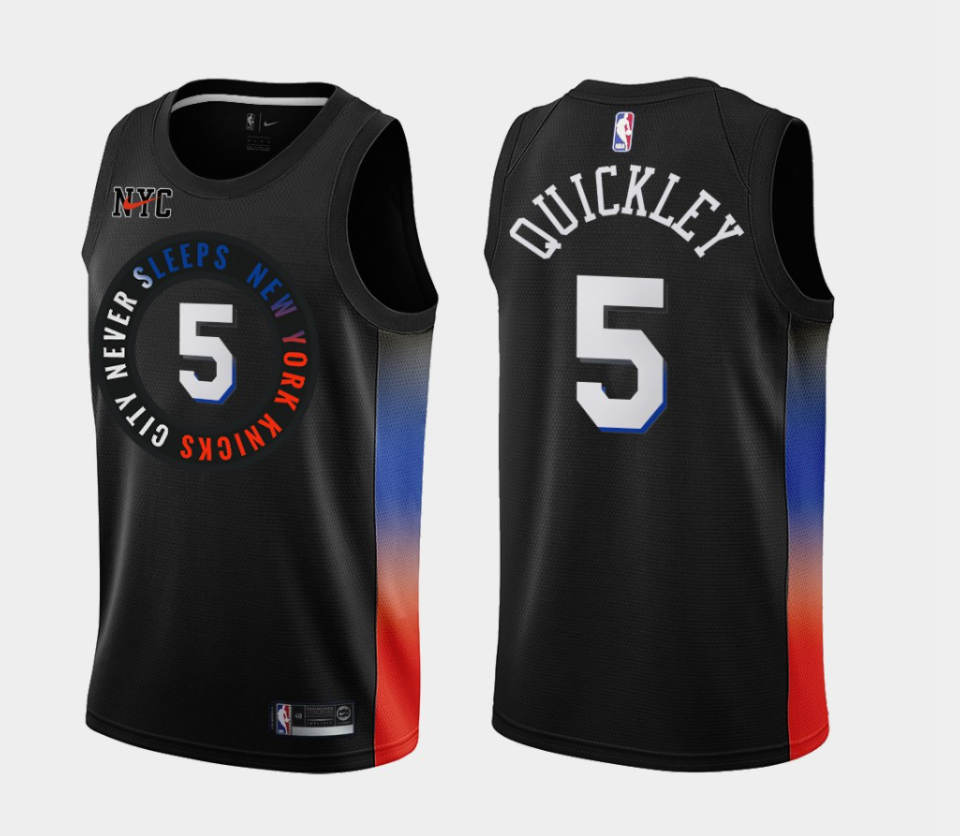 Toddlers Knicks #5 Immanuel Quickley Stitched NBA Jersey