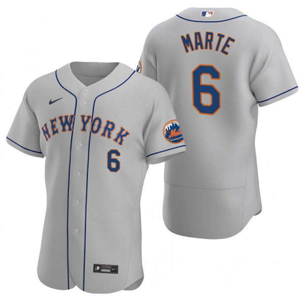 Youth New York Mets #6 Starling Marte Gray Alternate Stitched Jersey