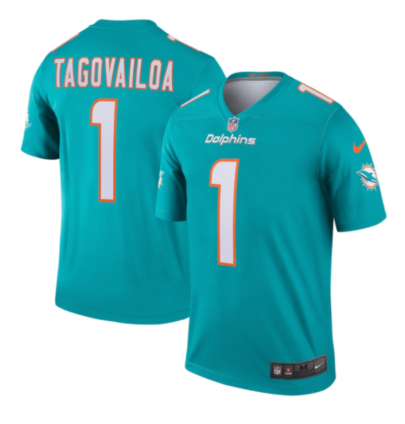 Toddlers Miami Dolphins #1 Tua Tagovailoa 2020 Aqua With 347 Shula Patch Vapor Limited Stitched NFL Jersey