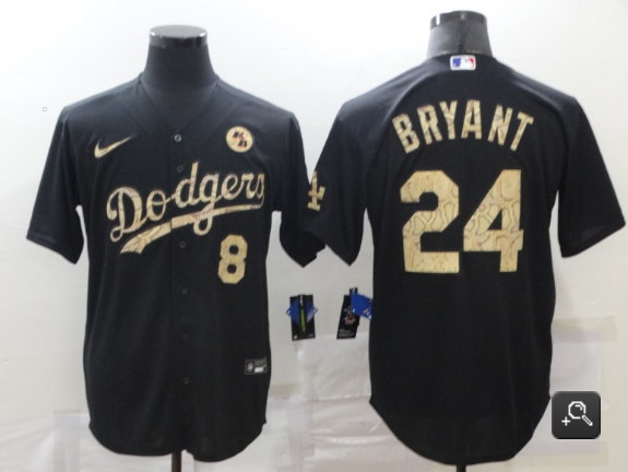Youth Los Angeles Dodgers Front #8 Back #24 Kobe Bryant With KB Patch Black Cool Base Stitched MLB Jersey